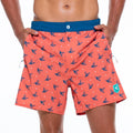 Mens Orange Swim Trunks