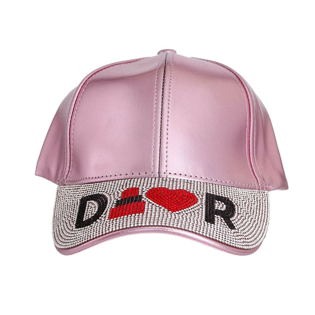 Women’s Pink Metallic Visor Hat Stylish Glamorous Accessory