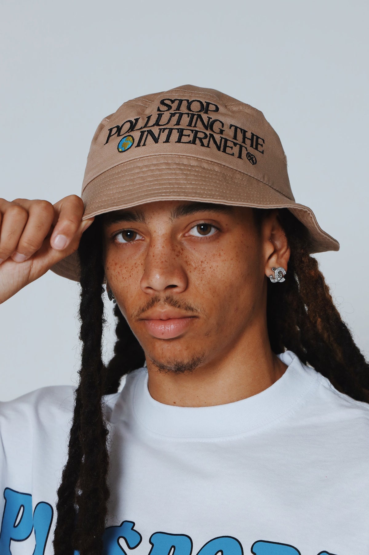Unisex Statement Bucket Hat – “Stop Polluting the Internet” Graphic Hat – One Size