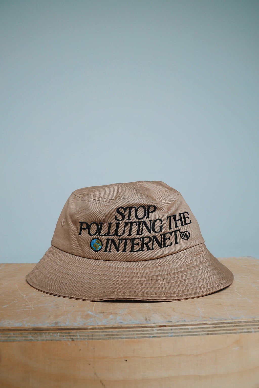 Unisex Statement Bucket Hat – “Stop Polluting the Internet” Graphic Hat – One Size