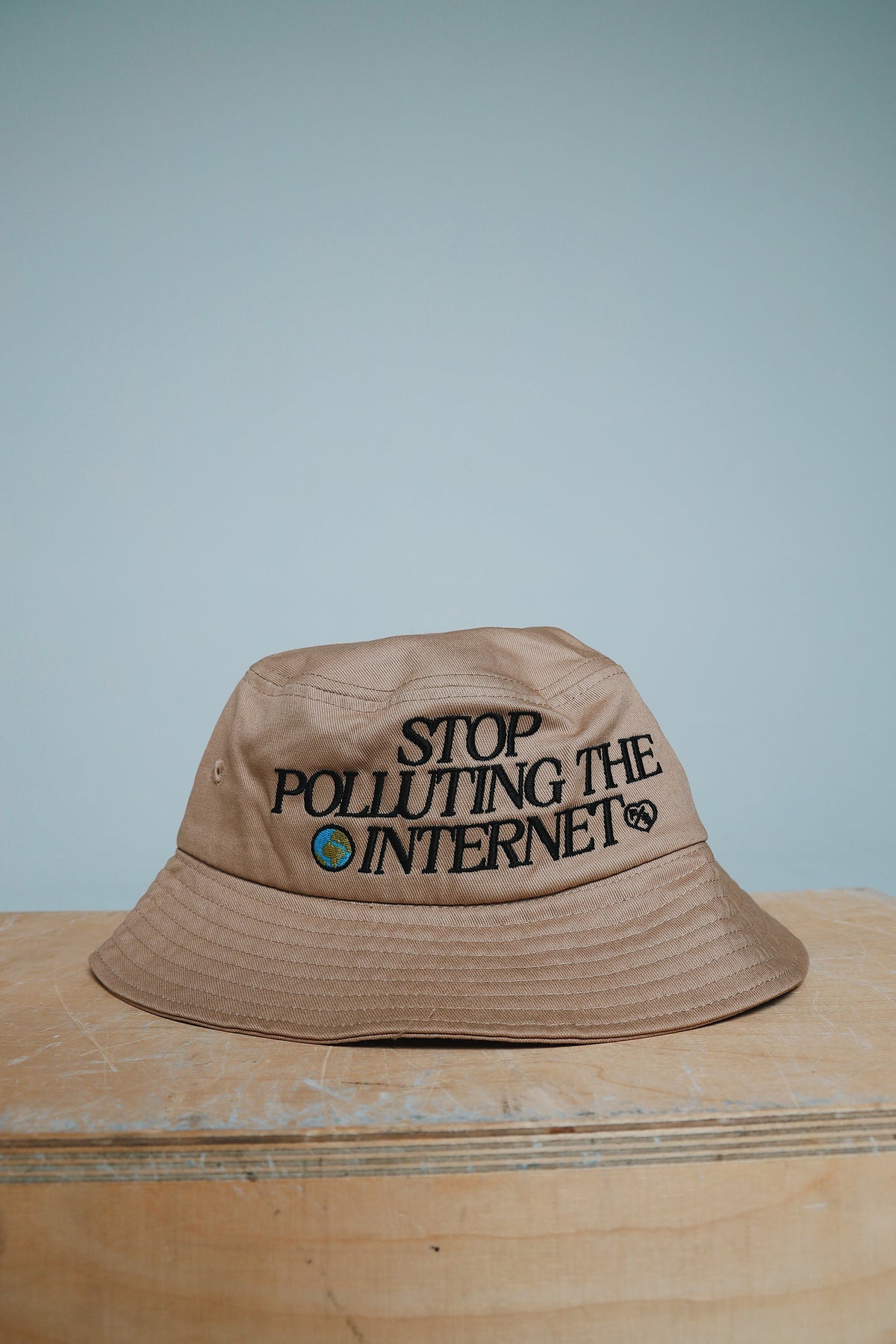 Unisex Statement Bucket Hat – “Stop Polluting the Internet” Graphic Hat – One Size