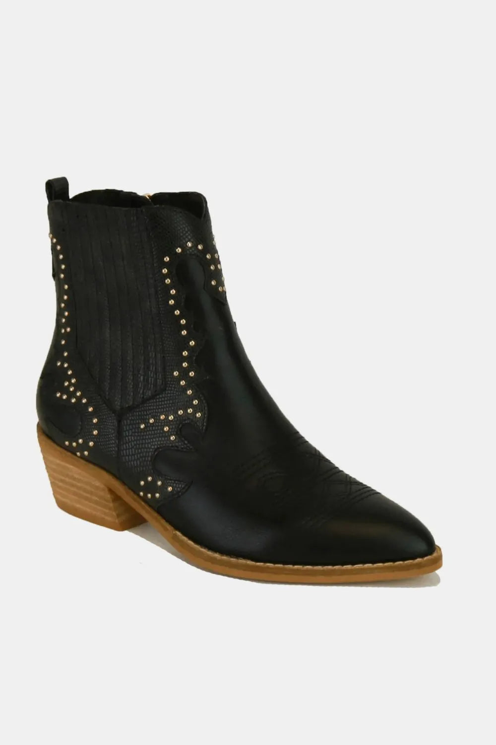 Fashion Studded Detail Point Toe Boots