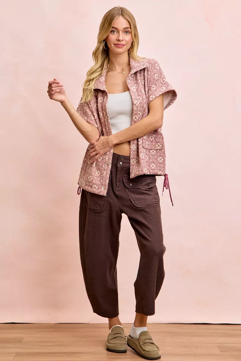 Washed Terry Pants with Pockets