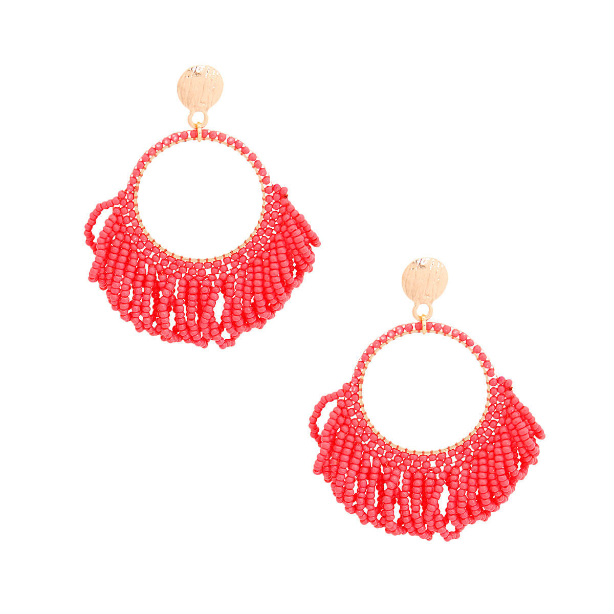 Seed Bead Draped Earrings Stylish Statement Jewelry