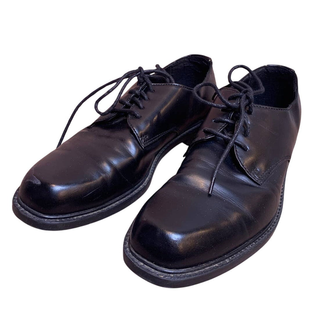 After Six 9.5M Mens Black Patent Faux Leather Oxford Lace Up Dress Shoes