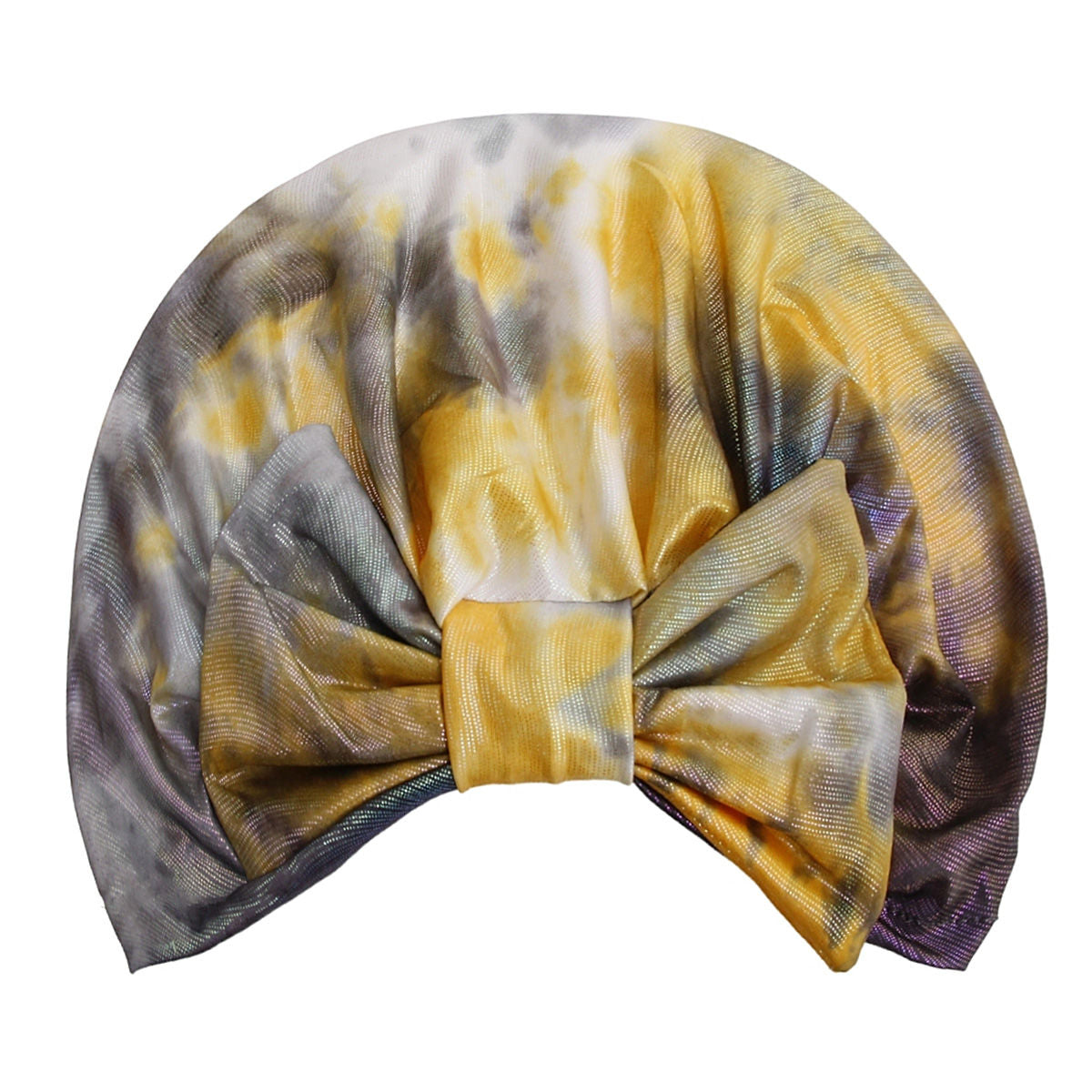 Fashion Turban Headband Gray Tie Dye Stylish Bow Accessory