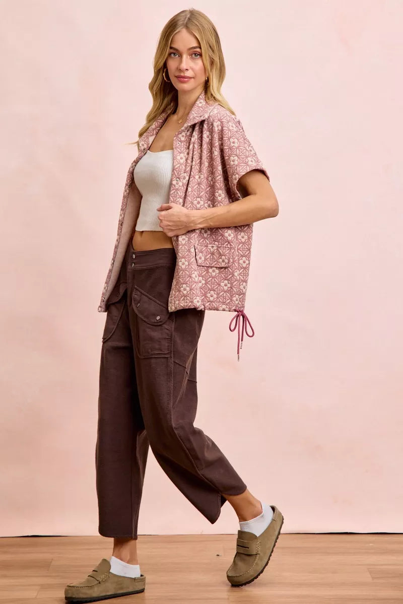 Washed Terry Pants with Pockets