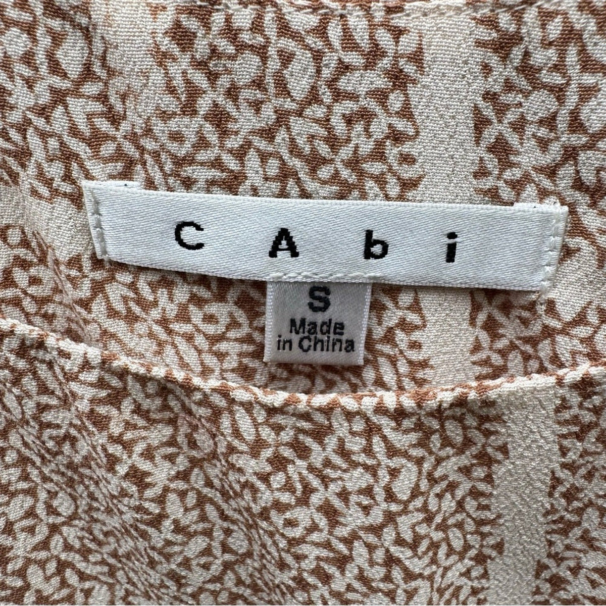 Cabi Womens Small Thin Strap Drawstring Waist Patterned Fringe Tank Top