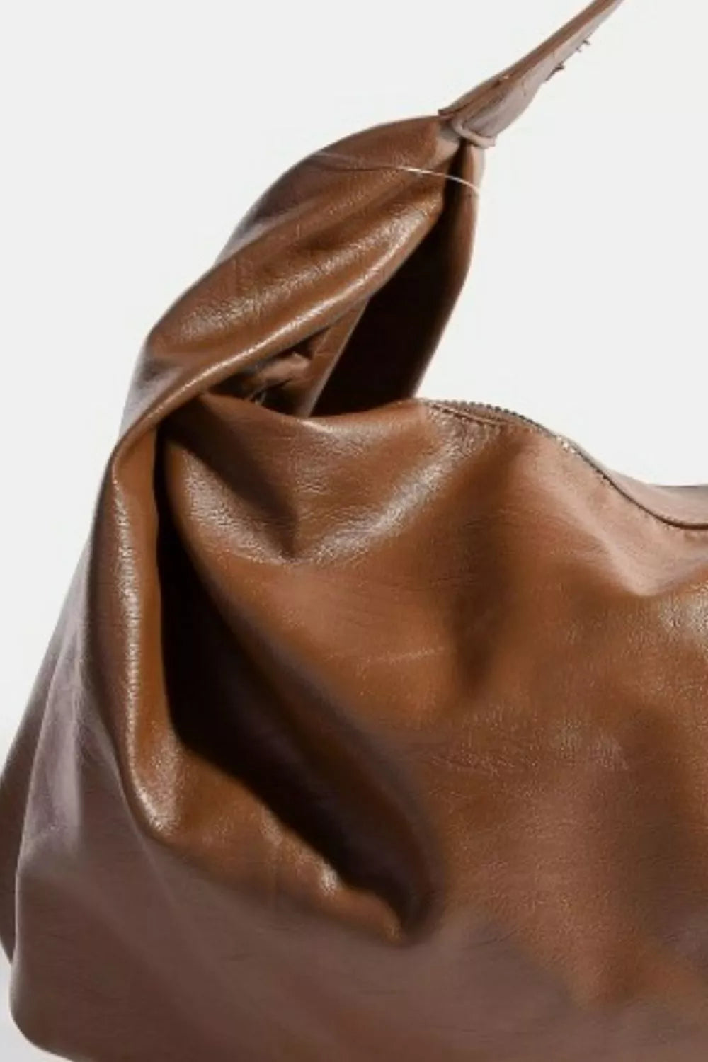Simple Faux Leather Hobo Shoulder Bag