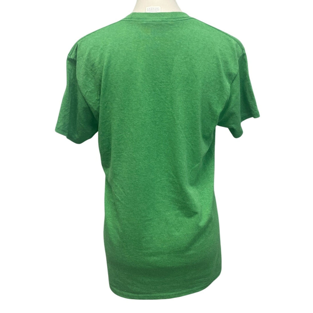 Mens Medium Santa Chicks Dig The Beard Green Short Sleeve Crew Neck Tee Shirt