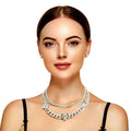 Statement Leopard Print Cuban Chain Set Silver Iced Stylish Jewelry