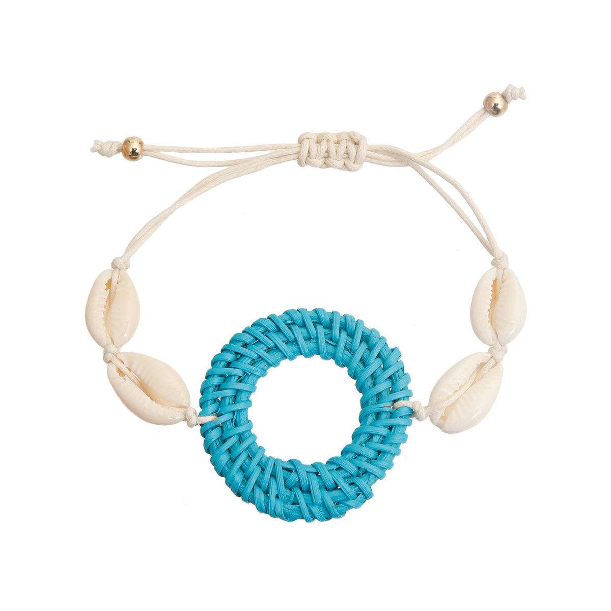 Shell Bracelet Turquoise Woven Stylish Casual Jewelry Accessory