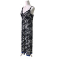 Milano Womens Large Thin Strap Geometric Pattern V Neck Flowy Maxi Dress