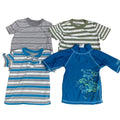 Lot of 4 Baby Boys 3T Striped Short Sleeve Dinosaur Half Sleeve Swim Shirts