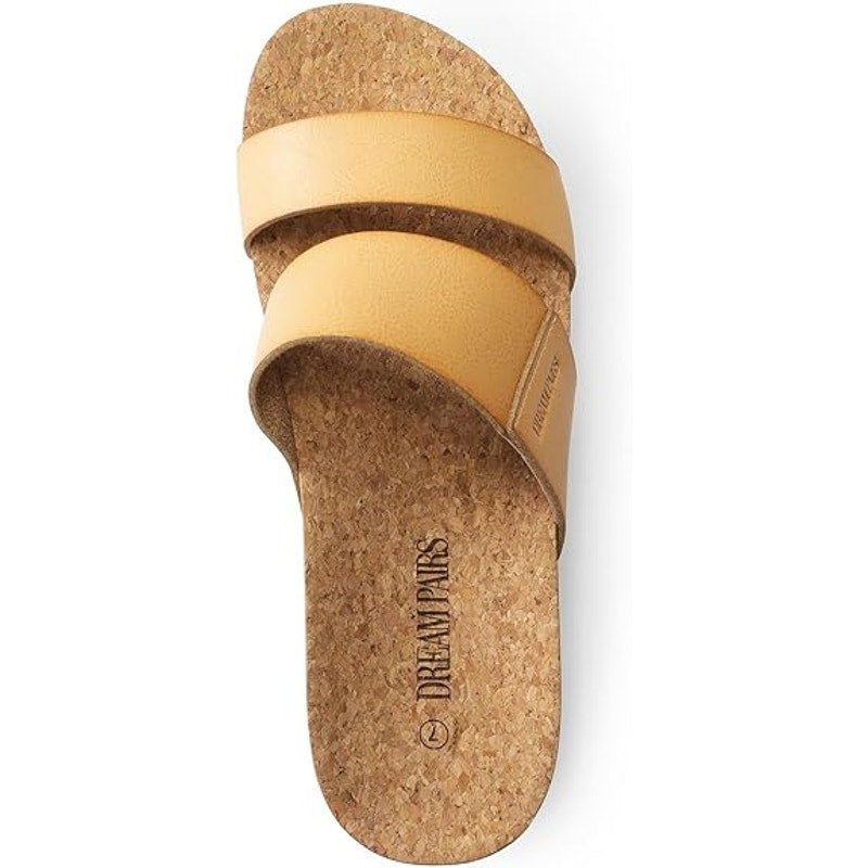 New Dream Pairs Womens Size 6 Platform Wedge Cork Cushion Arch Support Sandals
