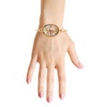 Oval Opal Marbled Statement Bangle Bracelet Stylish Jewelry Accessory