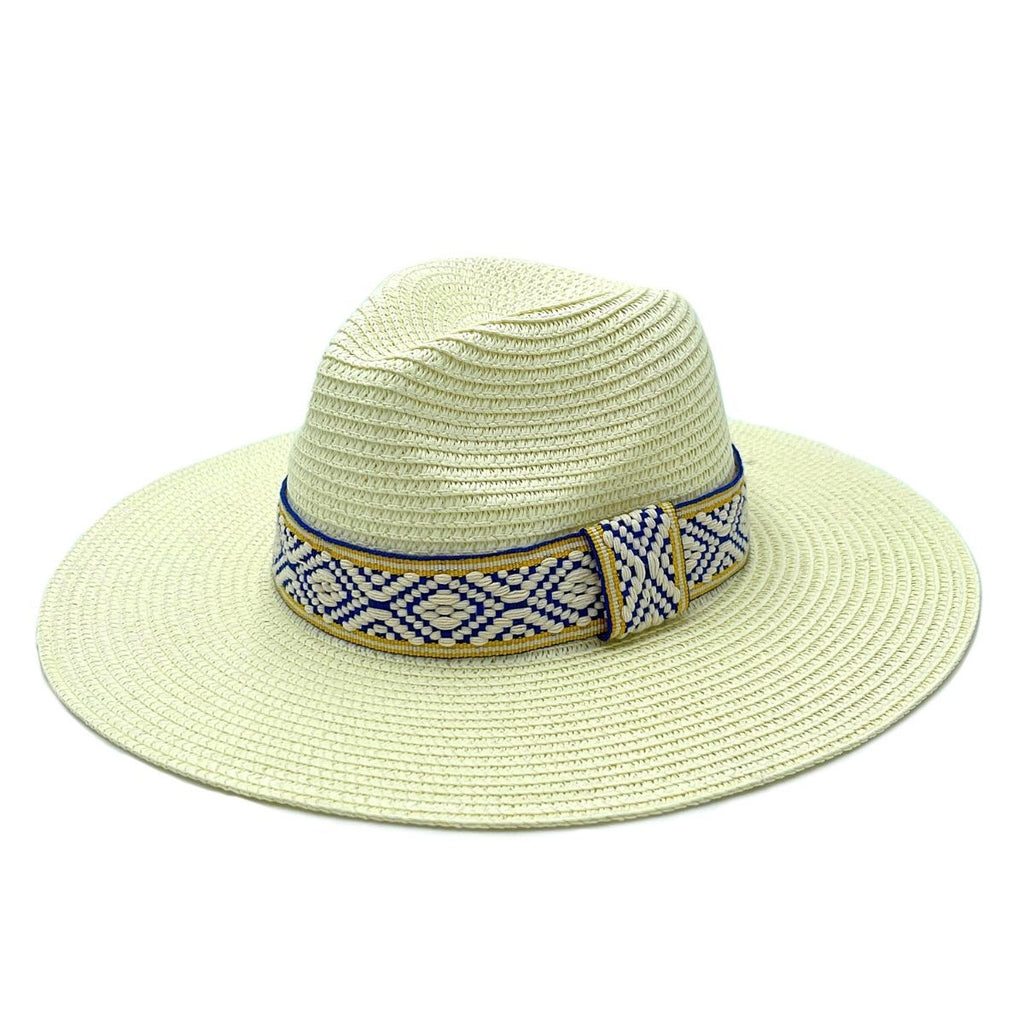 Straw Fedora Hat Ivory Panama Stylish Chic Accessory