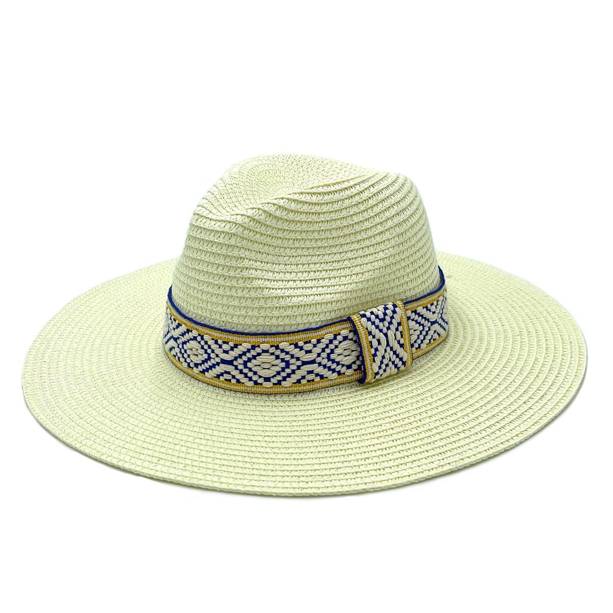 Straw Fedora Hat Ivory Panama Stylish Chic Accessory
