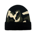 Women’s Beanie Hat Cuff Camouflage Print Stylish Casual Accessory