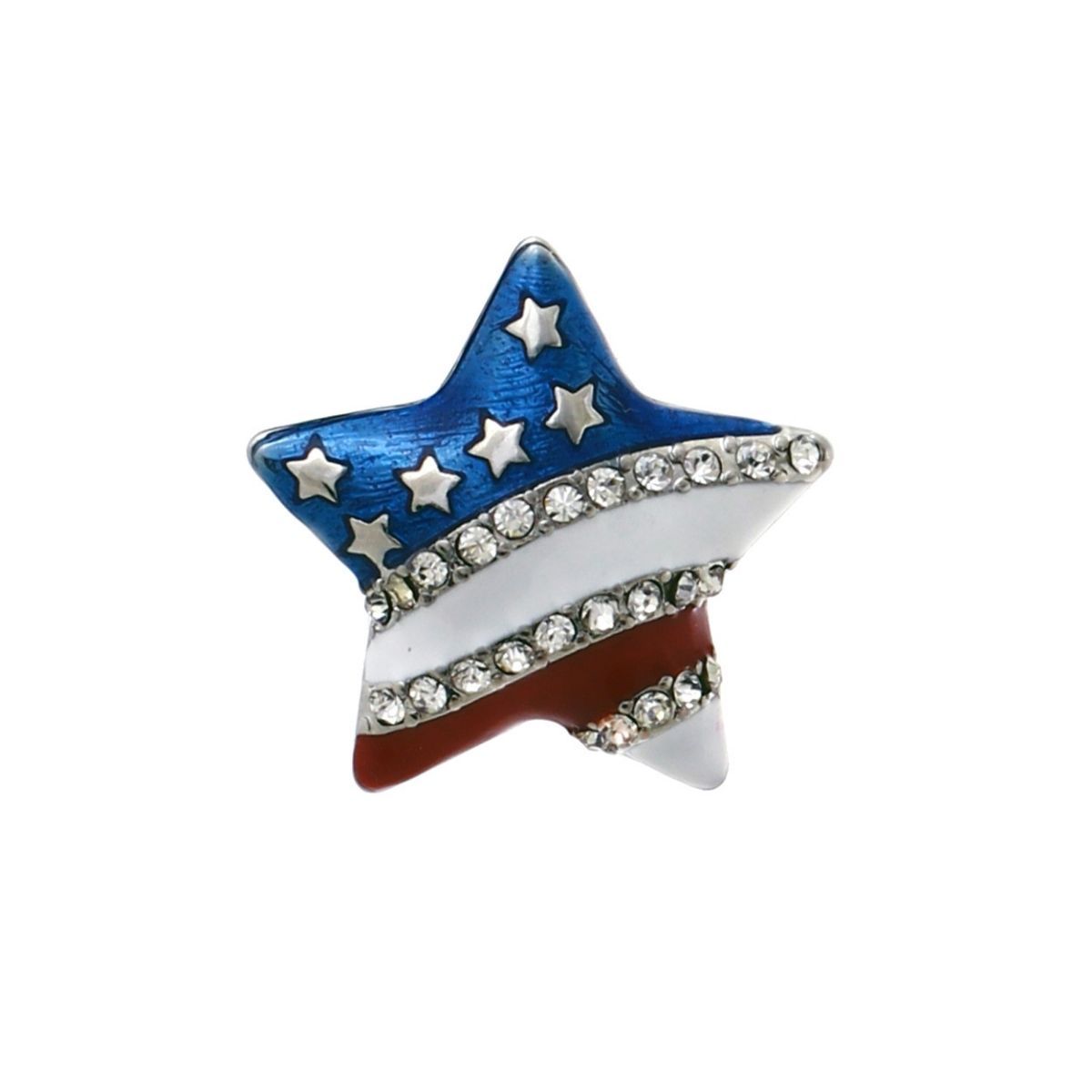Star Brooch American Flag Stylish Fashion Jewelry Accessory
