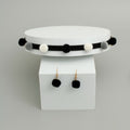 Statement Pom Pom Choker Set in Black and White, Trendy Fashion Jewelry Accessory