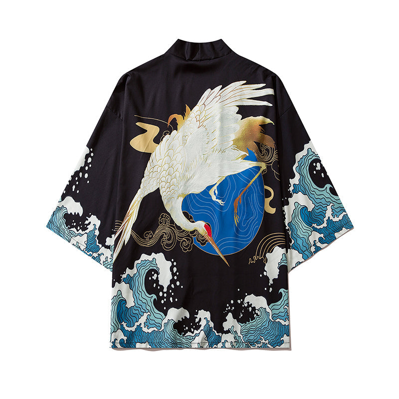 YC6312 Crane Hunter Kimono