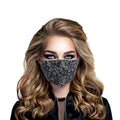 Fashion Face Mask Black Bandana Print Stylish Accessory