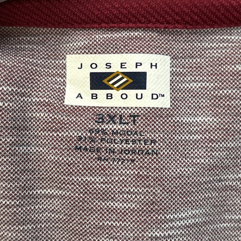Joseph Abboud Mens 3XLT PolyModal Heathered Short Sleeve Crew Neck Tee Shirt