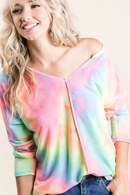 Long Sleeve Tie-Dye Terry T-Shirt
