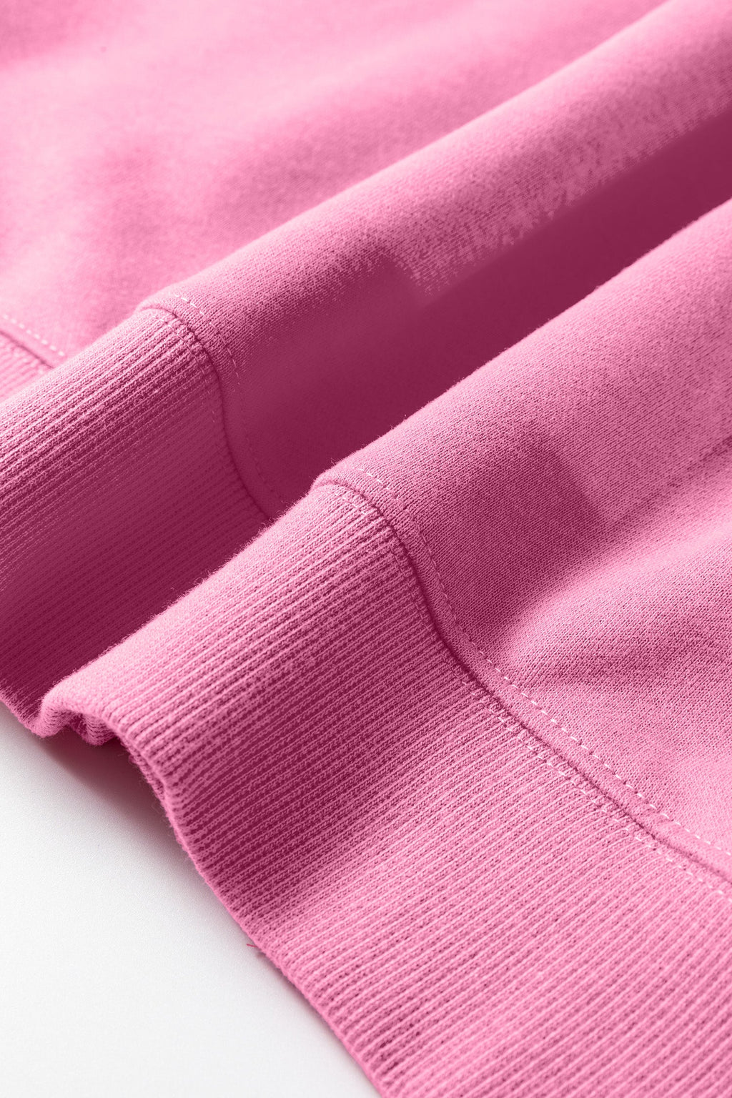 Bright Pink Oversize Blessed Embroidered Mock Neck Sweatshirt