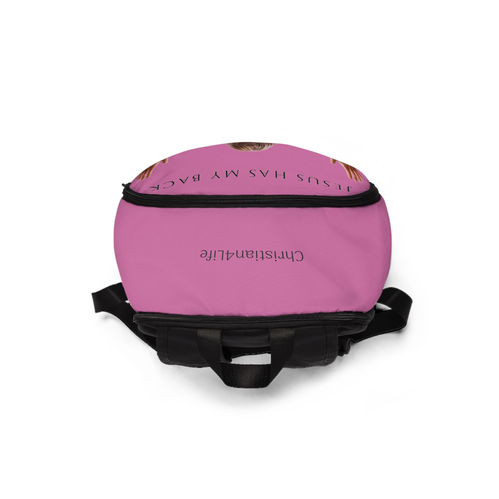 "Jesus Has My Back" Christian Backpack (Choose Pink Shade)
