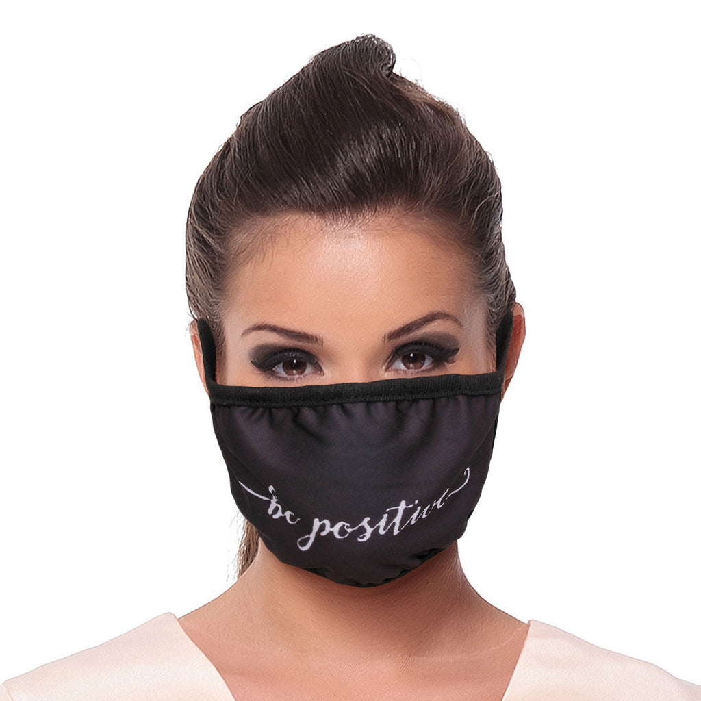 Black Face Mask Be Positive Stylish Accessory