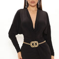 Infinity Link Chain Belt Gold Embellished Stylish Statement Accessory