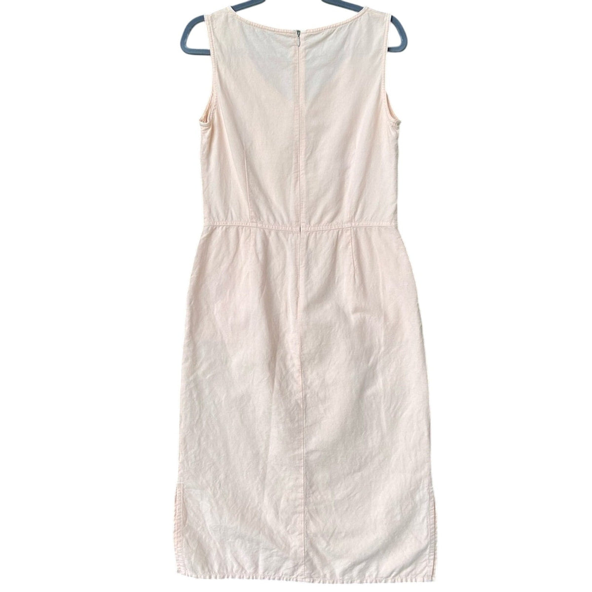 Mat De Misaine Womens Size 40 (Large) V Neck Back Zip Sleeveless A Line Dress