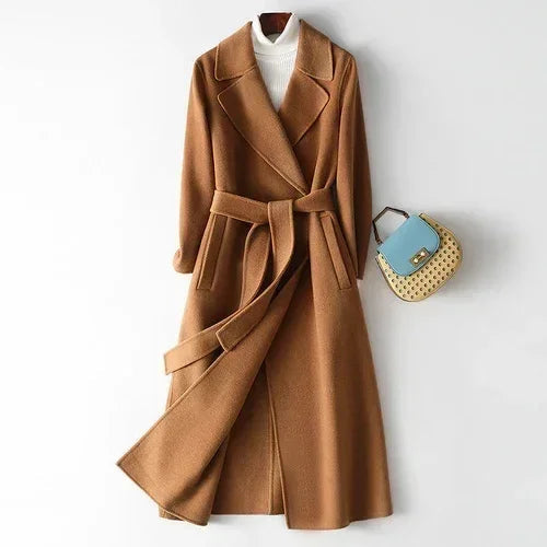 Autumn & Winter Temperament Korean Wool Coat for Women – Elegant &
