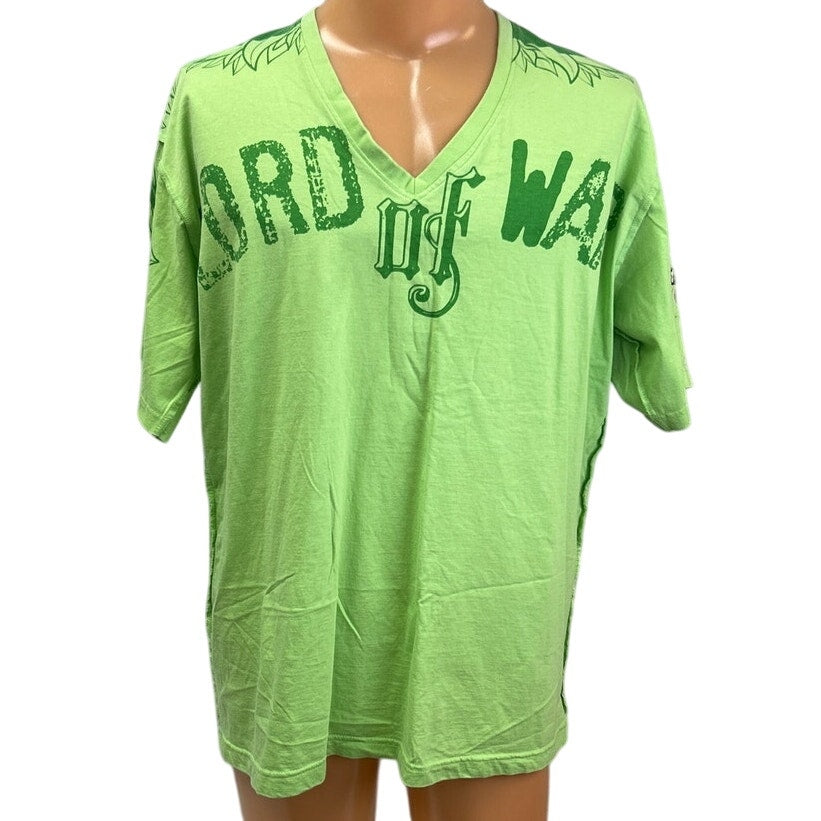 Lord Of War Barbaric Atrocity Mens 3XL 100% Cotton Short Sleeve V Neck Tee Shirt