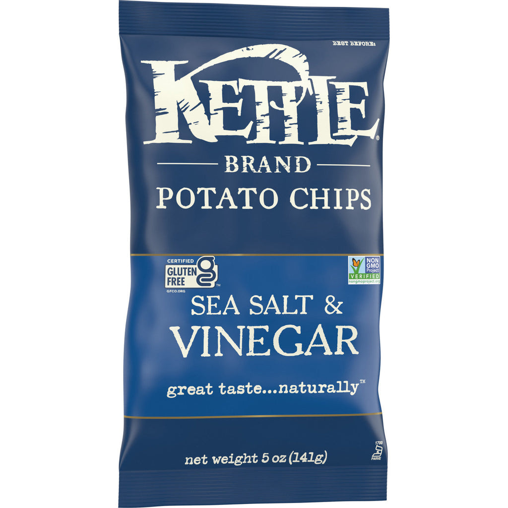 Kettle Chips Salt & Vinegar Potato Chips (15x5 Oz)