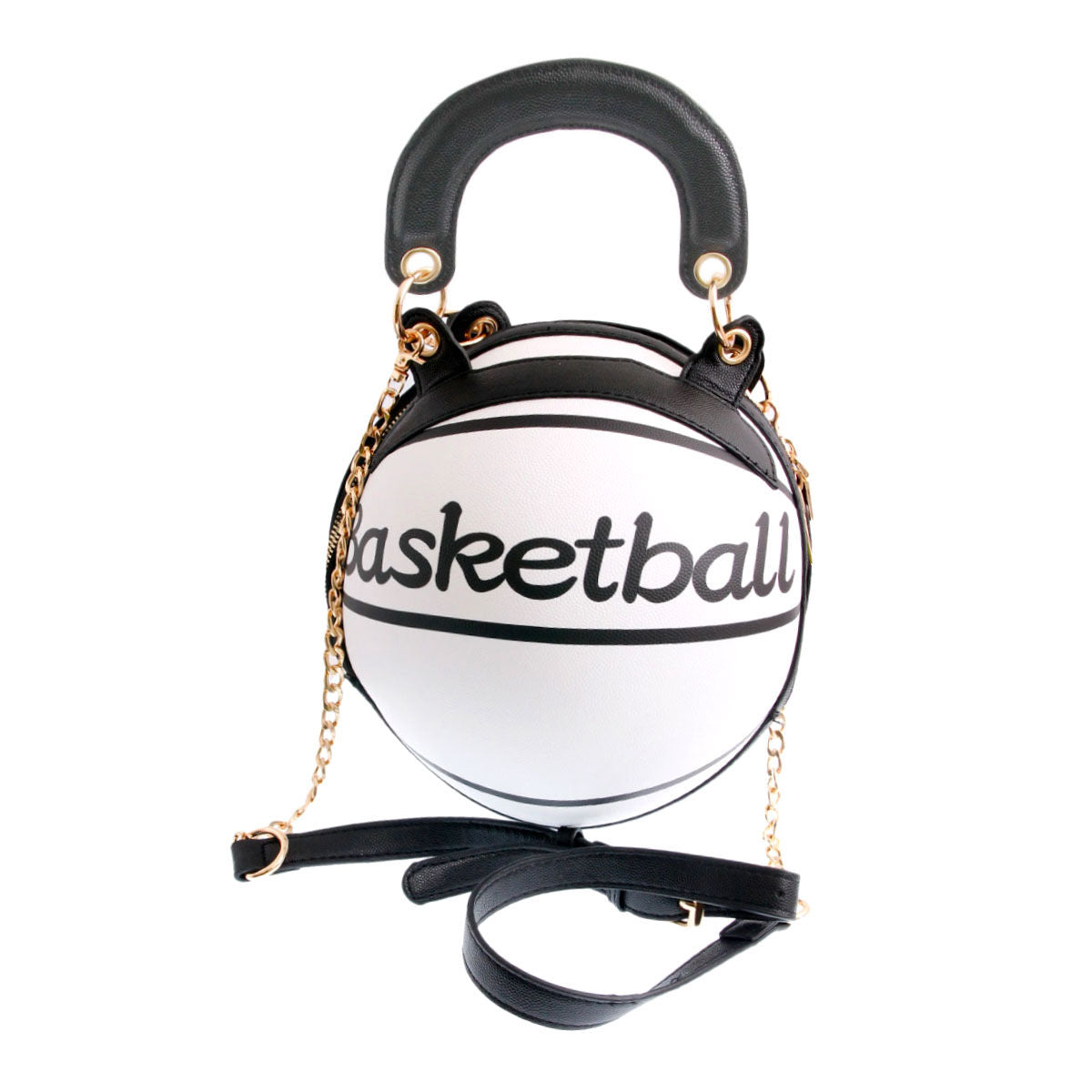 Fashion Handbag White Basketball Style 7.5 Inches Chic Accessory