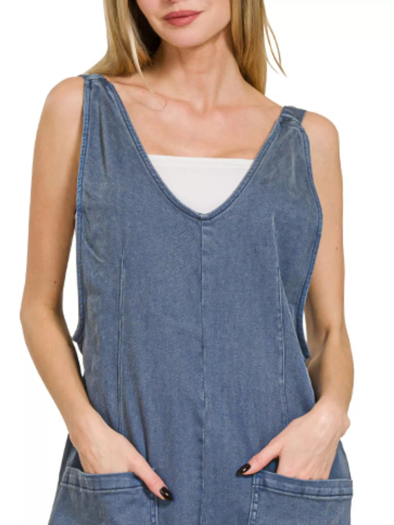 Casual Adjustable Strap Baggy Jumpsuit With Pocket