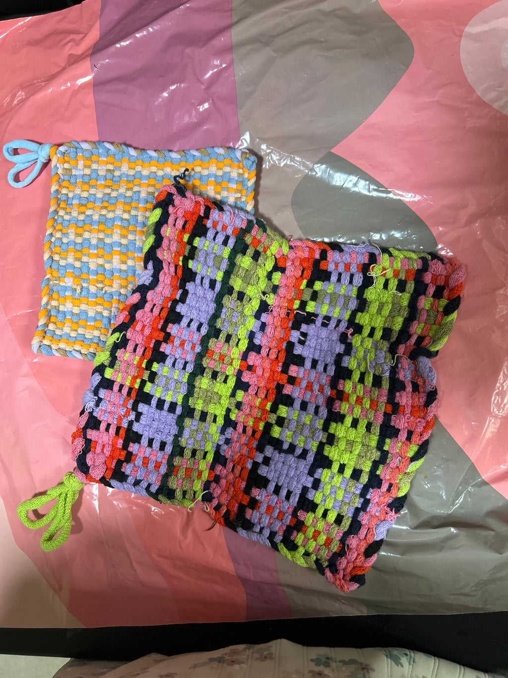 Set of Handcrafted Woven Potholders