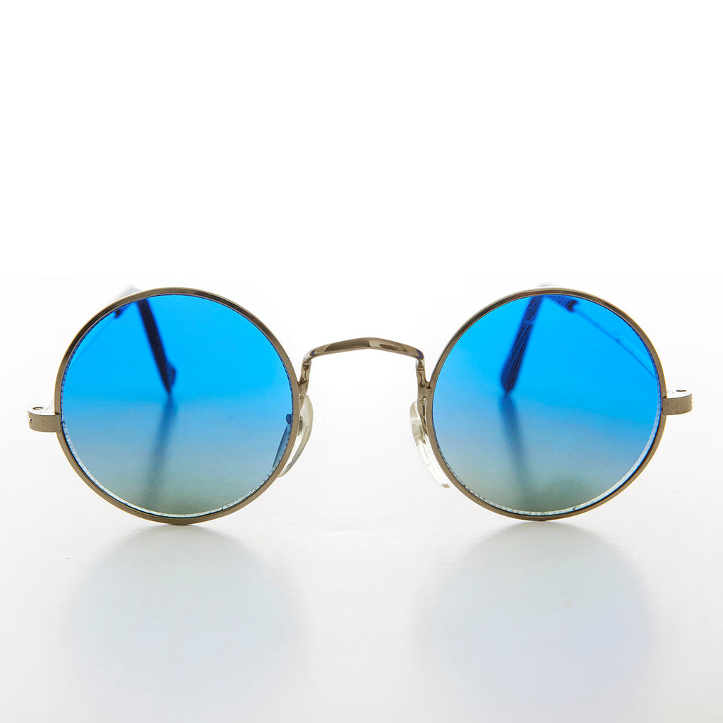 Round Ocean Lens Hippy Vintage Sunglasses - Agean