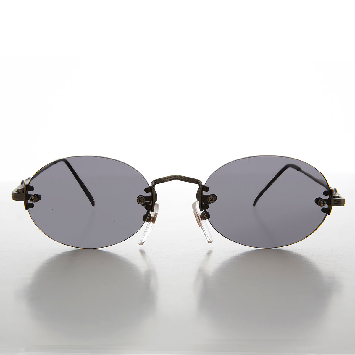 Oval Rimless Minimalistic Vintage Sunglasses - Alpha