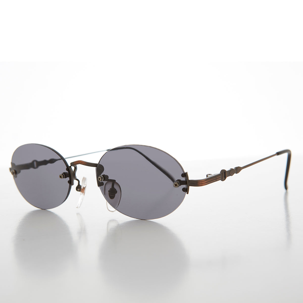 Oval Rimless Minimalistic Vintage Sunglasses - Alpha