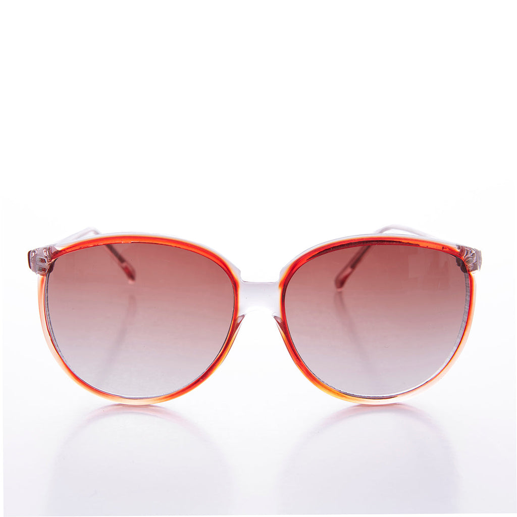 Round Large Women's 80s Vintage Sunglasses - April