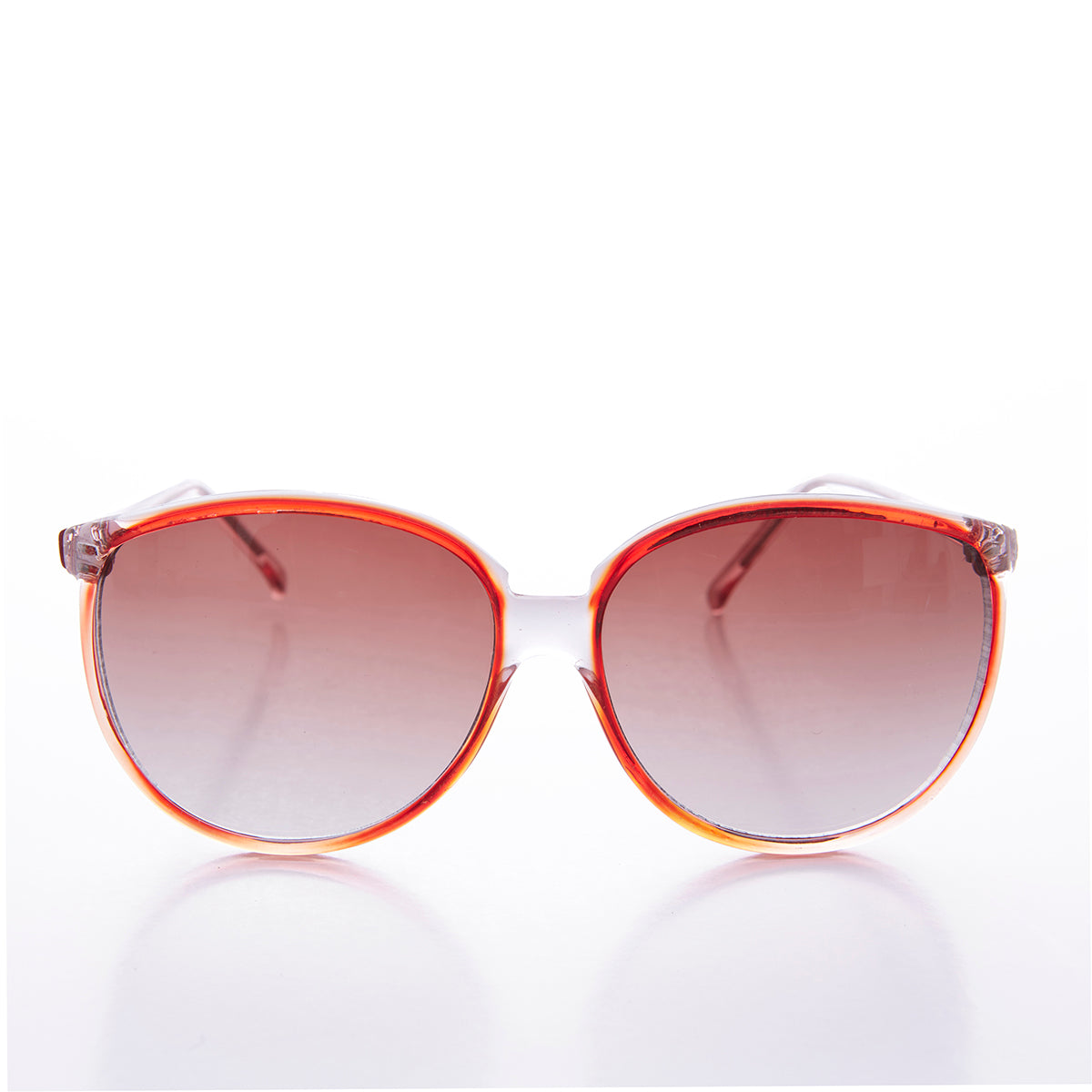 Round Large Women's 80s Vintage Sunglasses - April