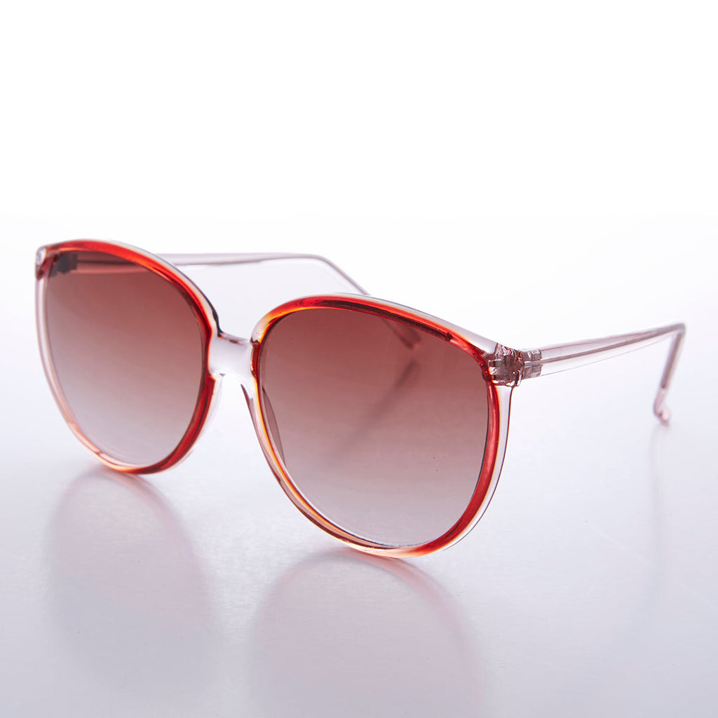 Round Large Women's 80s Vintage Sunglasses - April