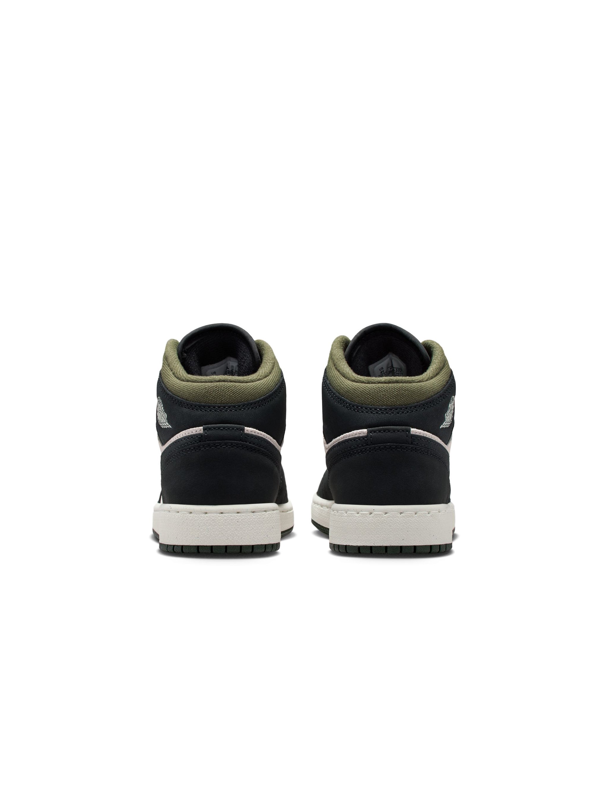Air Jordan Big Kids 1 Mid- Light Orewood Brown