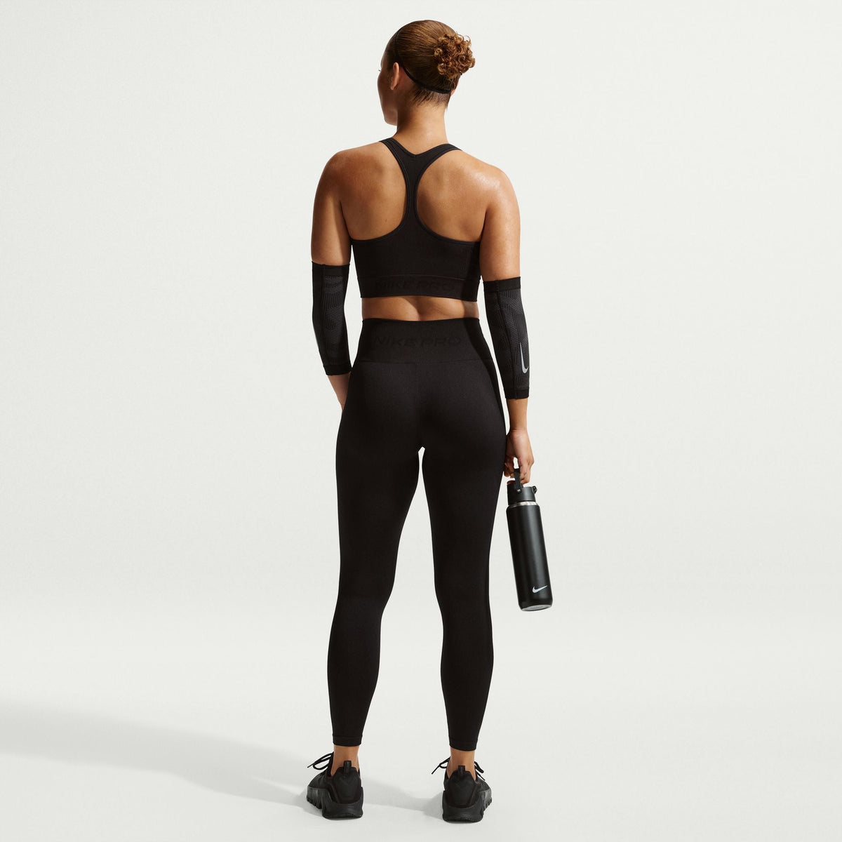 Nike Womens Pro Seamless Cropped Tank Top - Black