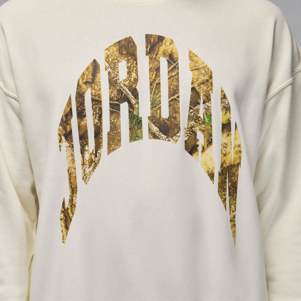Air Jordan Mens French Terry Realtree Crewneck - Sail