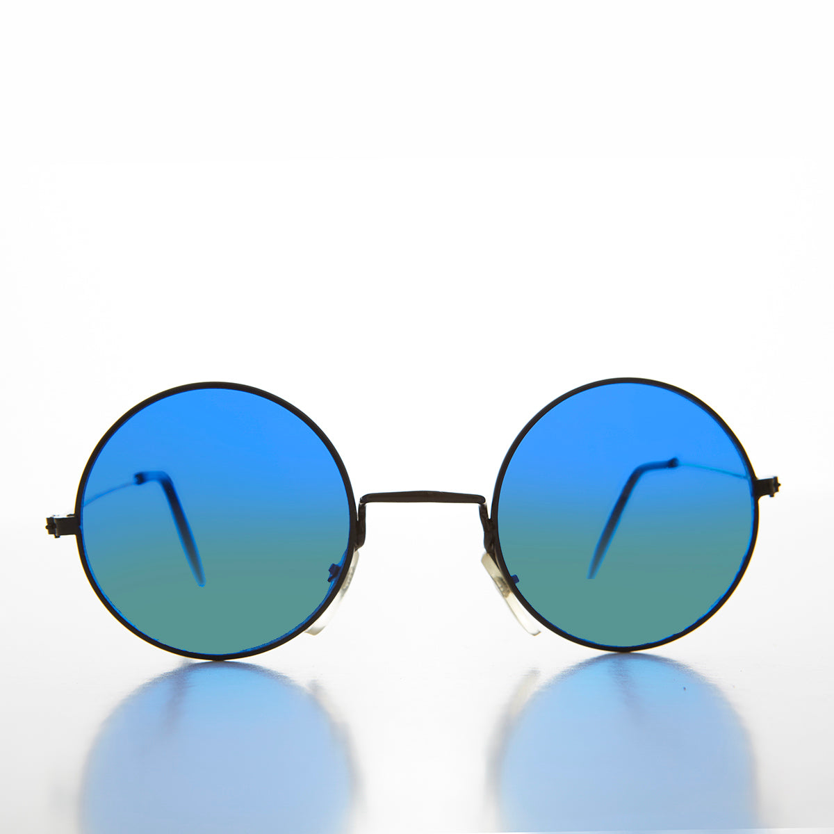 Round Ocean Lens Hippy Vintage Sunglasses - Agean